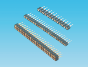 2.0mm 圆孔,单/双排,180度