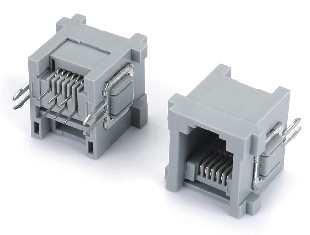 55D 1x1 6P6C 灰色90度 带铁脚