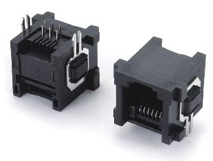 55D 1x1 6P6C 黑色90度 带铁脚