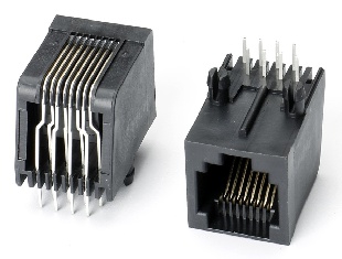 5721 8P8C 黑色全塑扁针