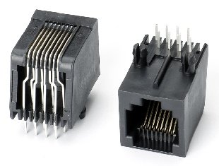 5721 8P8C 黑色全塑扁针