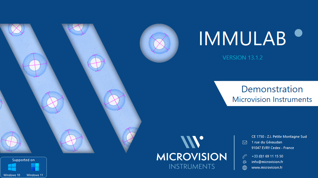 Microvision 的 血凝素沉淀環圖像分析軟件Immulab的版本更迭記錄