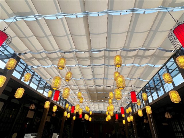 虹口区酒店中庭电动天棚帘天幕帘厂家,天棚帘