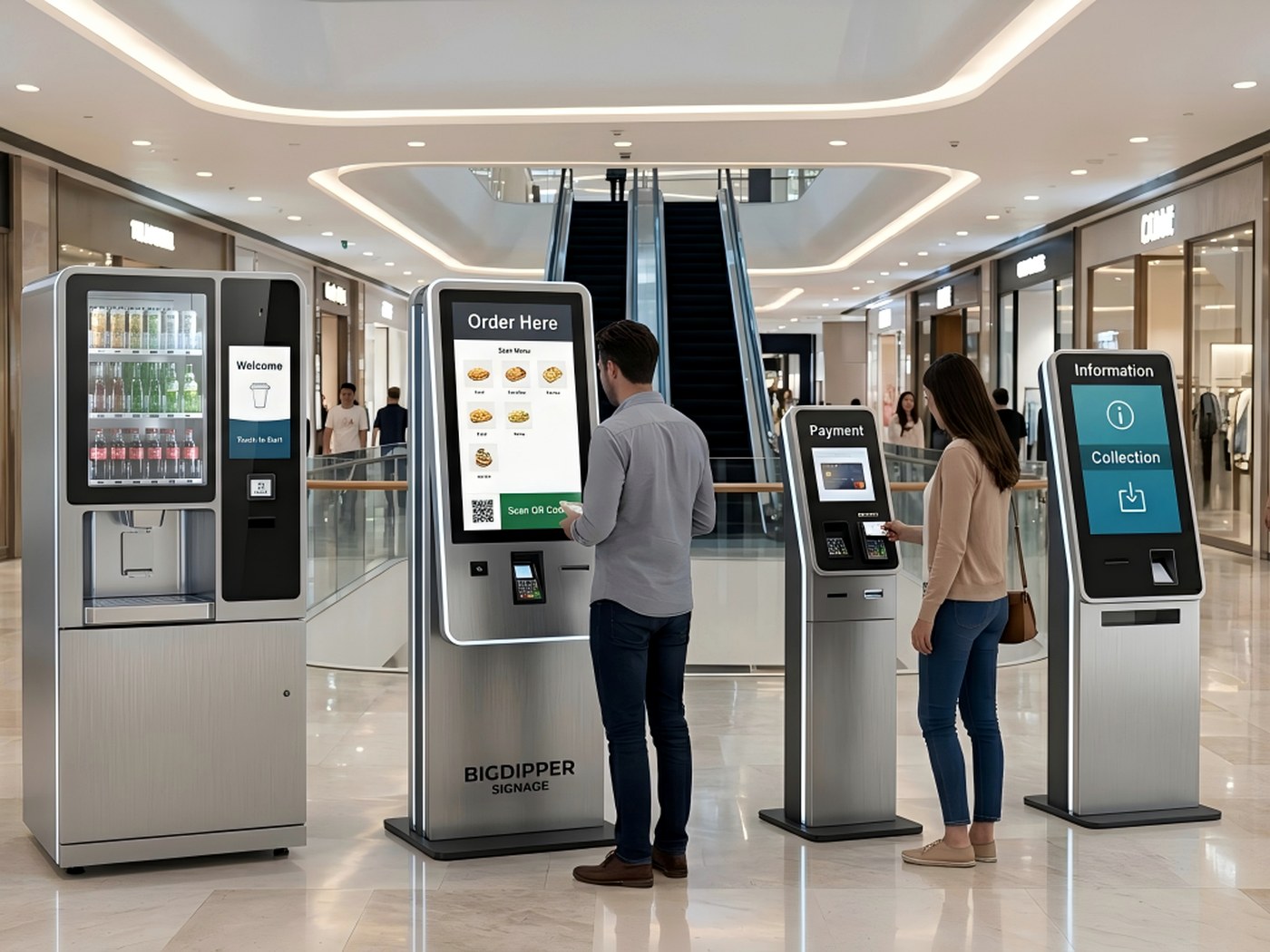 Smart digital signage terminal for interactive information display