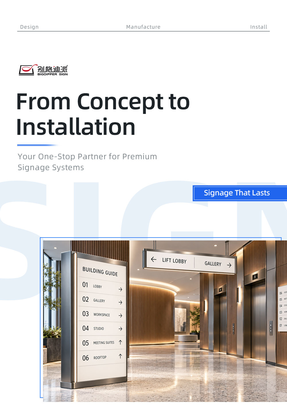 Custom Directory Wayfinding Signs | Bigdipper Sign