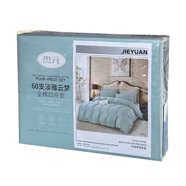 杰元60S淡雅云夢全棉四件套
