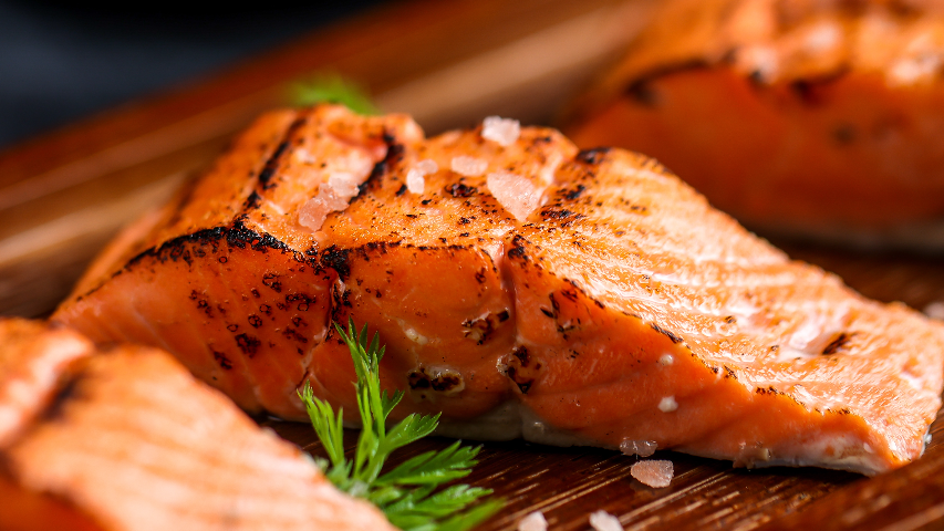 锦州欧美出口级盐烤三文鱼宝宝放心吃,盐烤三文鱼