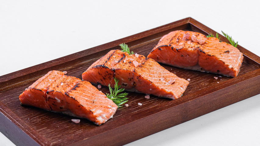 朝阳富含 DHA盐烤三文鱼不饱和脂肪酸,盐烤三文鱼