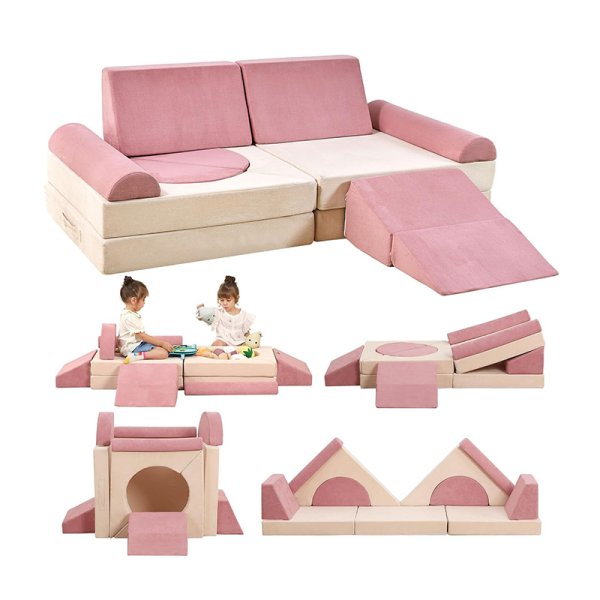 兒童沙發分段沙發12PCS創意兒童游戲室女孩男孩臥室想象