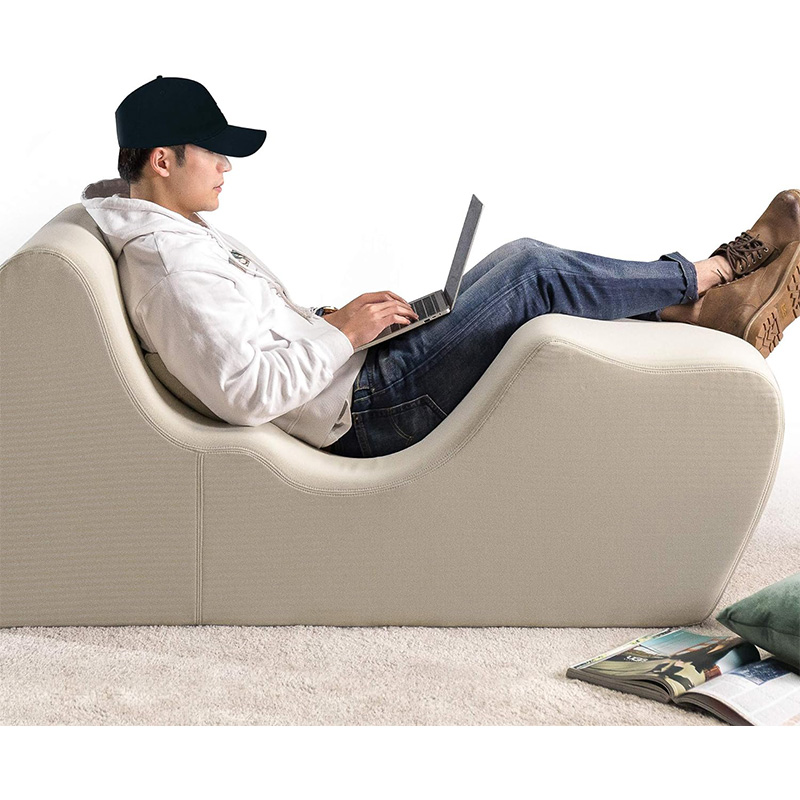 零壓力躺椅休閑游戲地板沙發高密度海綿工作桌椅客廳泡沫懶人躺椅