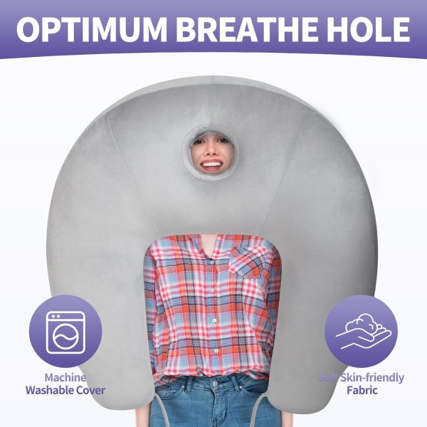 三合一支撐面枕，解決俯臥期全身不適