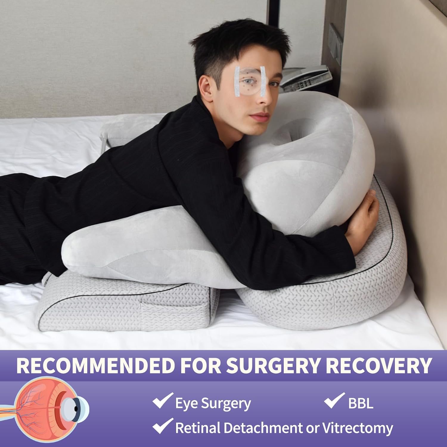 三合一支撐面枕，解決俯臥期全身不適