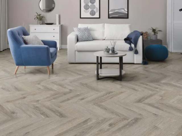 中国澳门现代化鱼骨拼SPC地板