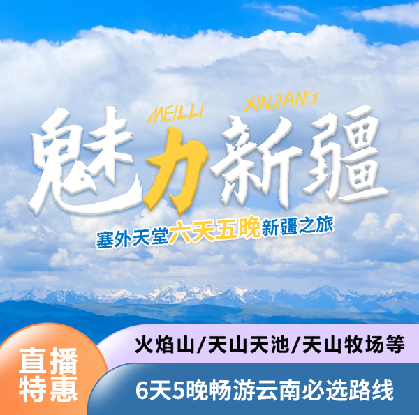 魅力新疆6天5晚游沙漠草原美食盛宴