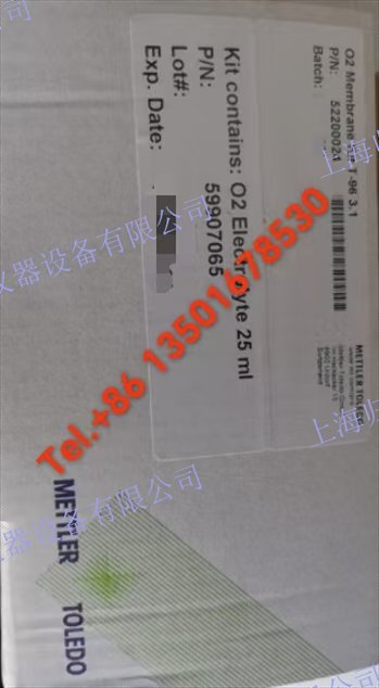 瑞士梅特勒托利多Mettler Toledo溶氧電極膜 KIT T-96訂貨號 52200024 MT維護備件52200024 用於DO感測器包含電解液和膜片