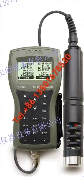 HANNA哈納 HI9829多參數 pH/ISE/EC/DO/濁度防水儀，是一款防水可攜式測井多參數儀錶，可監測多達 14 種不同的水質參數