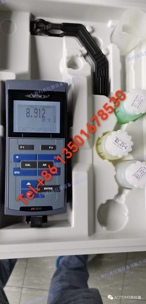 德國WTW 可攜式精密pH計，內置數據記憶體和記錄儀功能 ProfiLine pH 3310 貨號： 2AA310 WTW pH3310 pH/mV檢測儀 