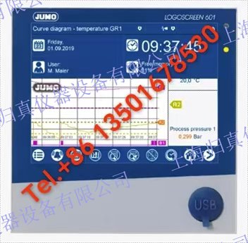 久茂 帶觸控式螢幕的無紙化記錄儀JUMO 標誌螢幕 601：706521/08-114-23/000 無紙化記錄儀可視覺化工廠和過程狀態。它還以防篡改的方式記錄