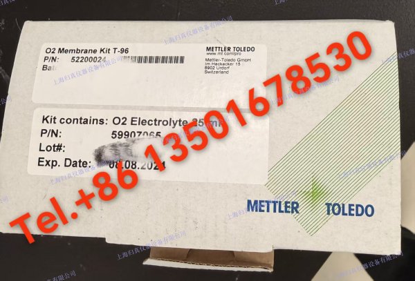 瑞士梅特勒托利多Mettler Toledo溶氧電極膜KIT T-96訂貨號 52200024 MT維護備件52 200 024用於DO感測器包含電解液和膜片