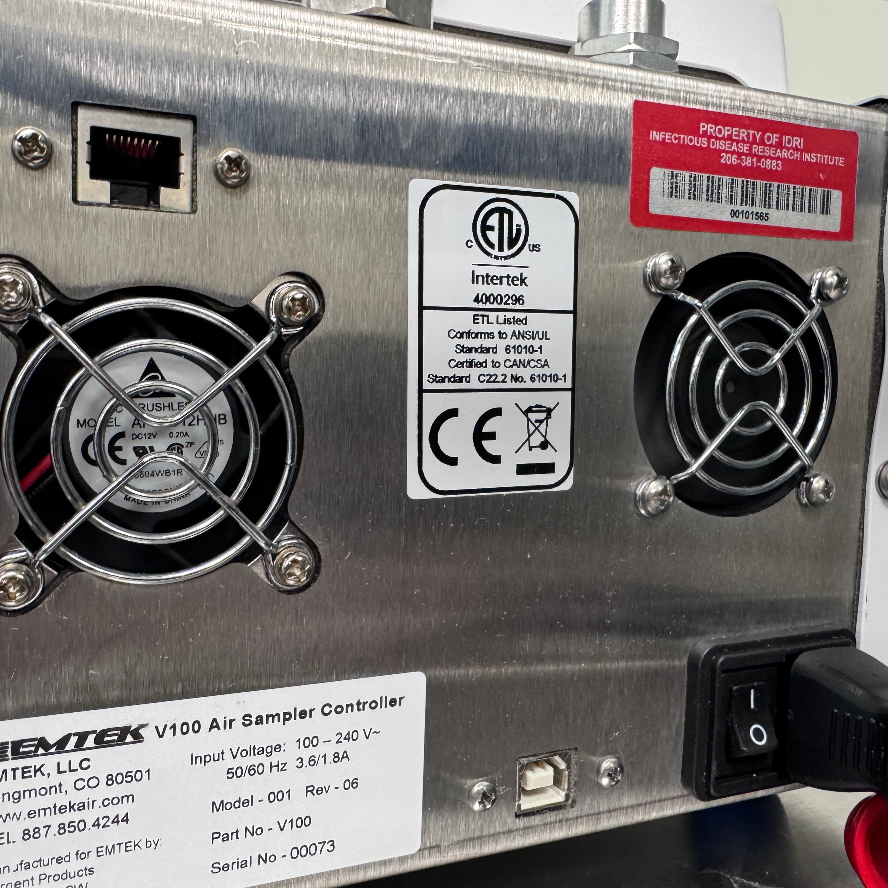 Emtek V100 Portable Air Sample Controller