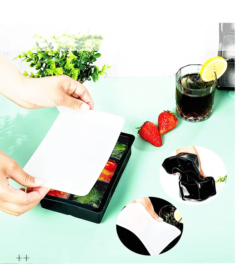 Silicone ice cube trays