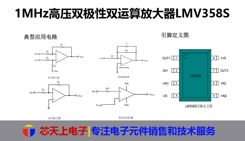 深圳单位增益运算放大器芯片原厂代理 深圳市芯天上电子科技供应