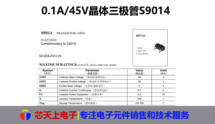 廣東電流放大晶體三極管原廠代理