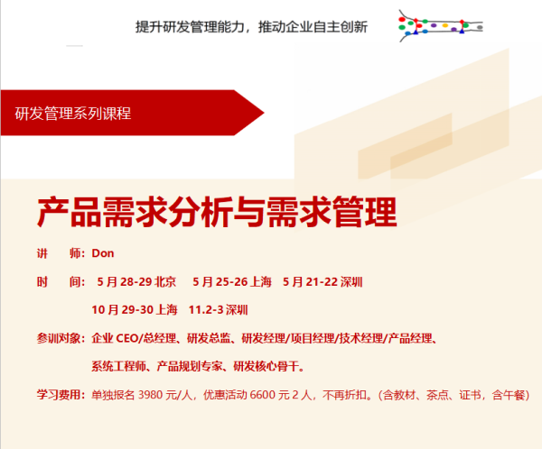 研發管理系列課程-產品需求分析與需求管理-百慧豐-企培網