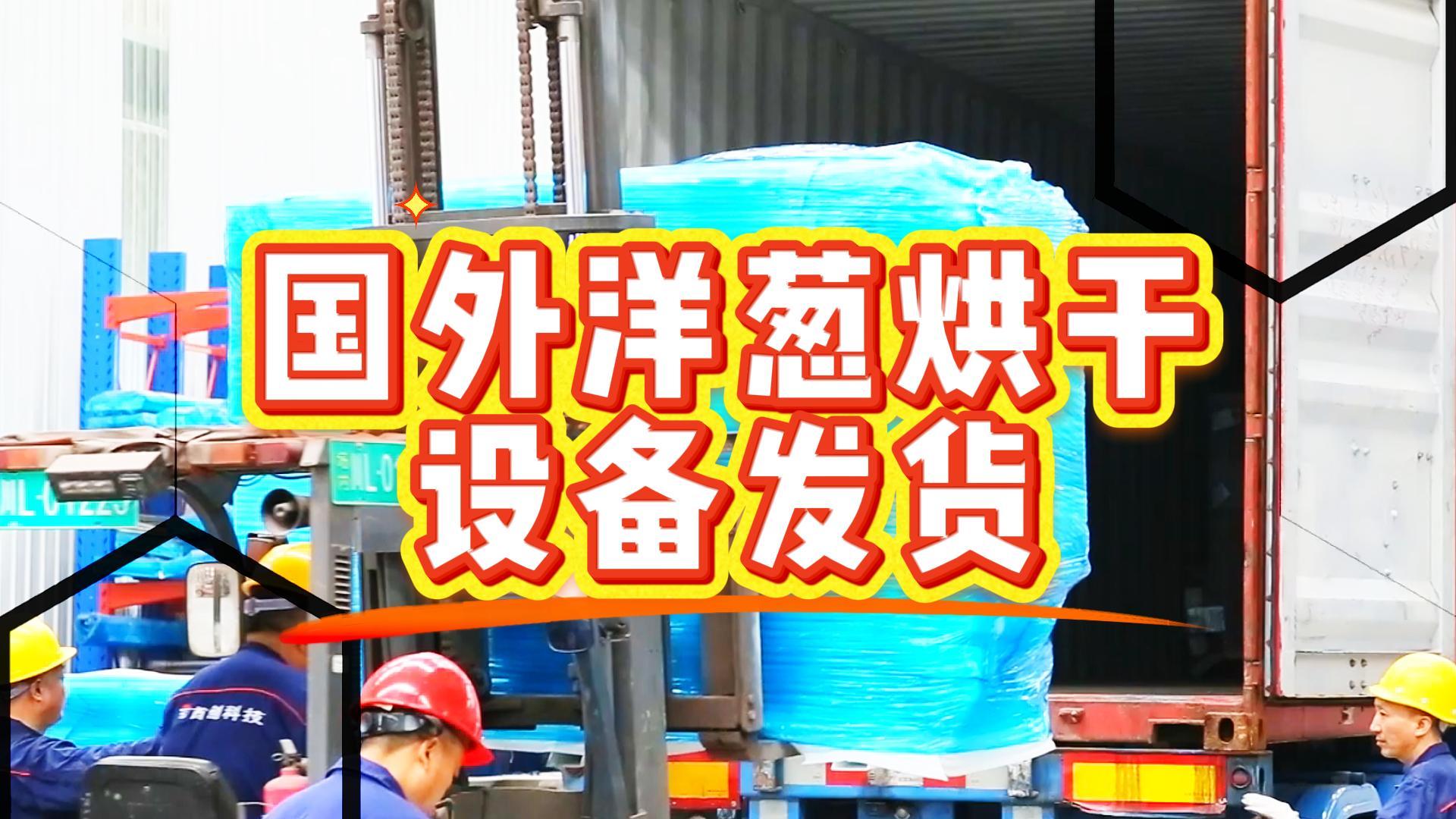 國(guó)外客戶(hù)定制連續(xù)式洋蔥烘干機(jī)裝箱發(fā)貨！