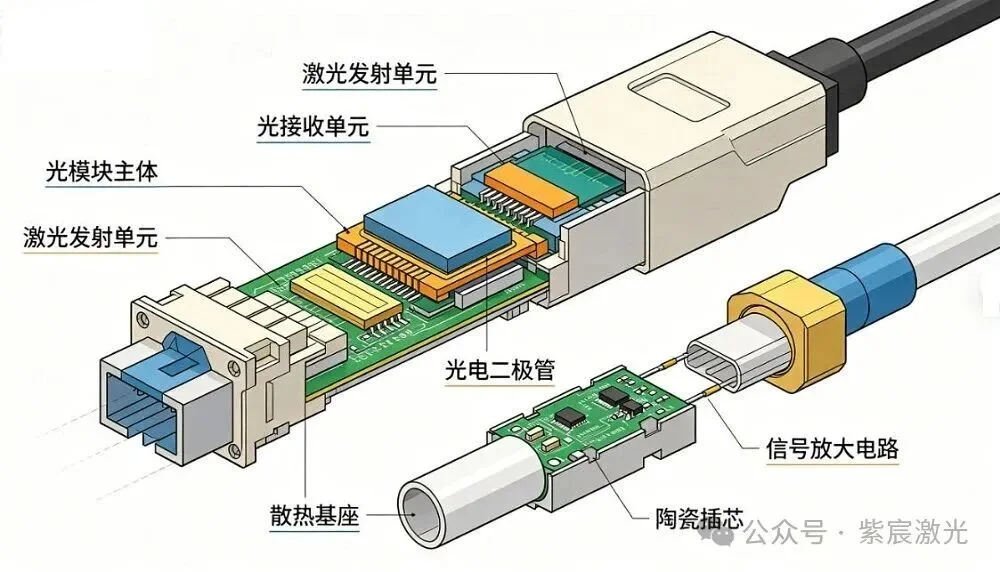 800G光器件拆解，激光焊錫技術(shù)可以在哪些部件應(yīng)用