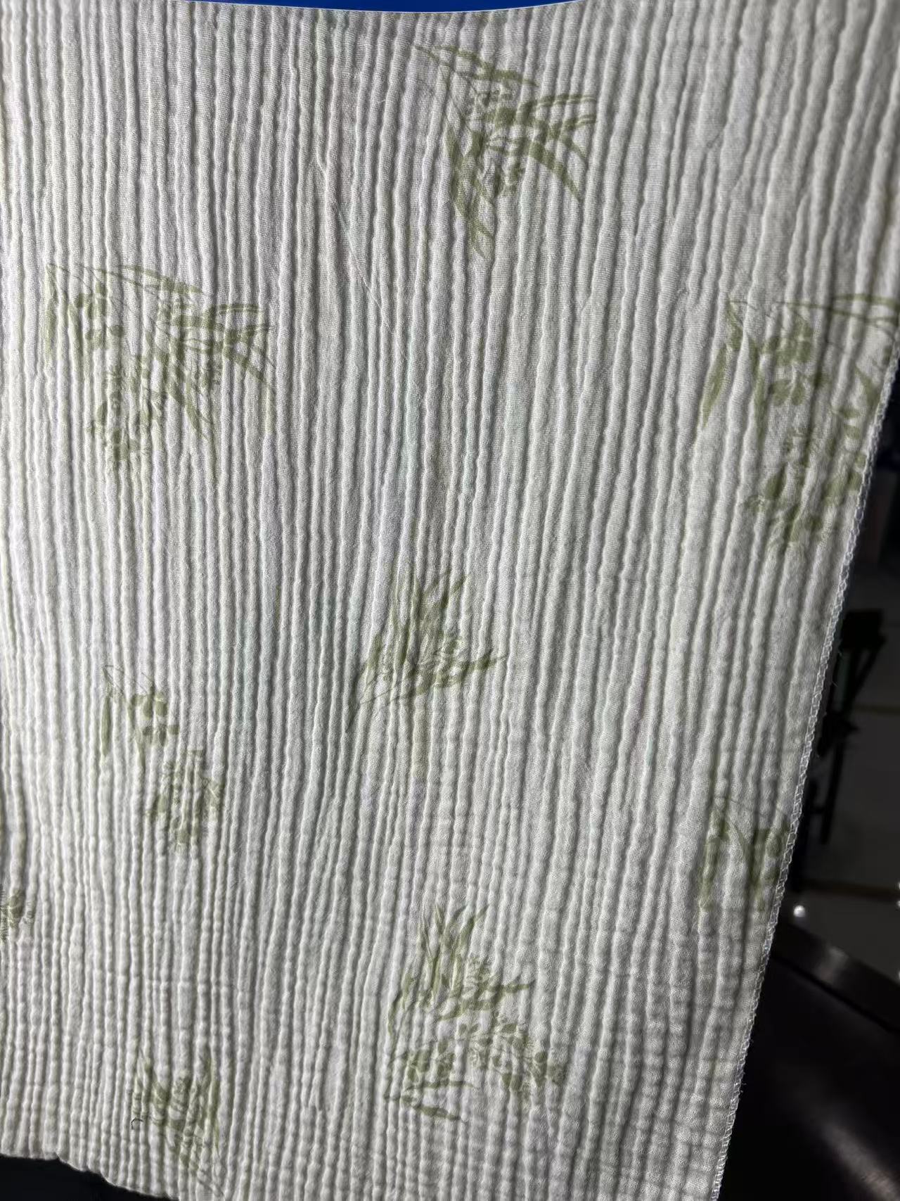 全棉双层印花皱布