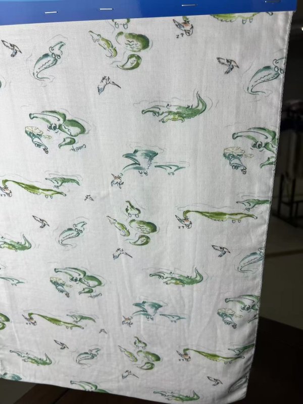 天竹棉双层仿活印花布