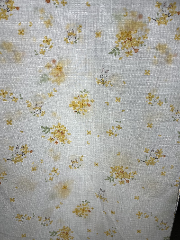 全棉雙層格子印花布