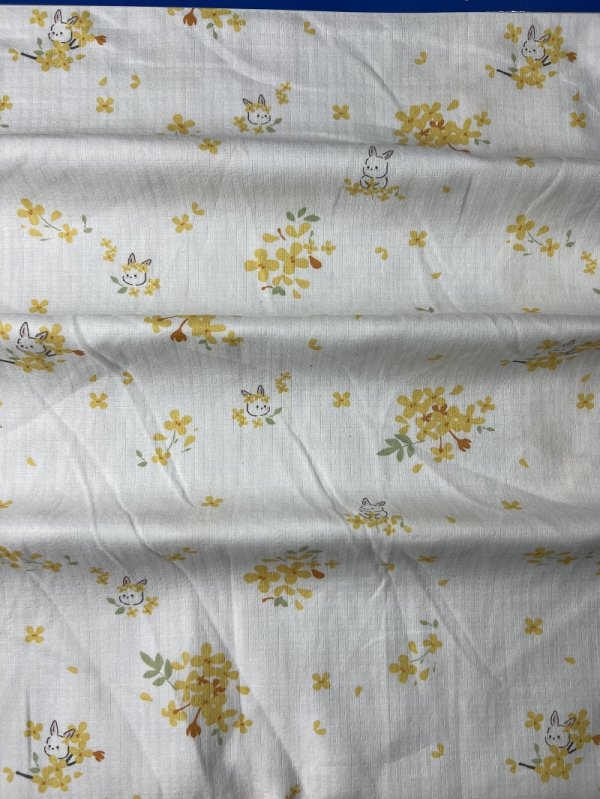 全棉雙層格子印花布