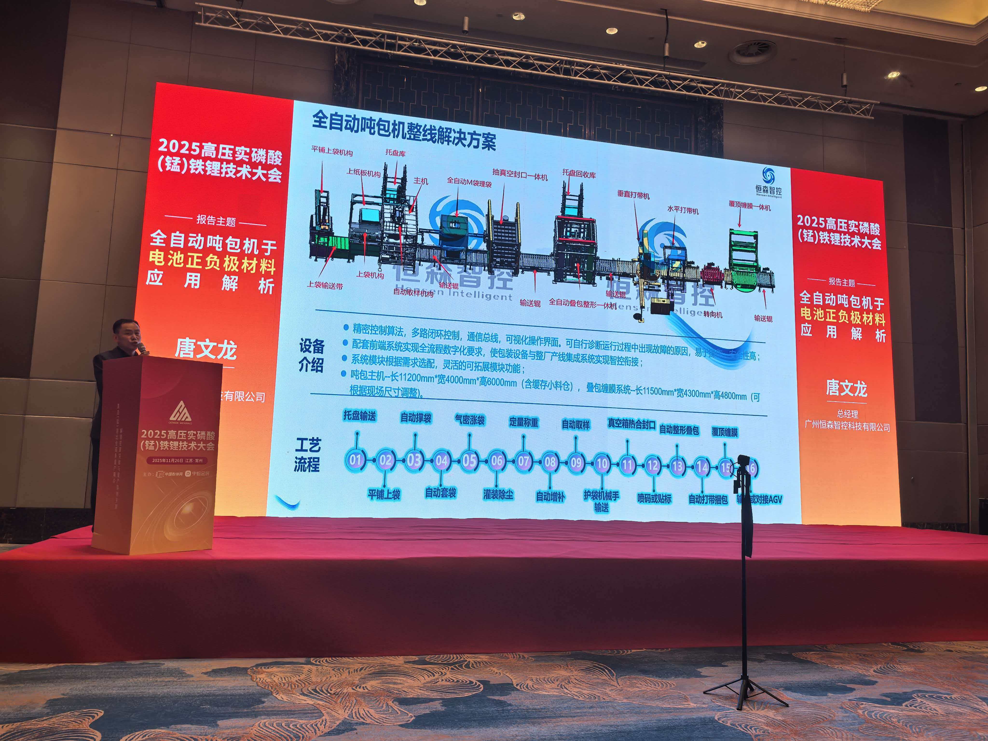 恒森智控亮相2025高壓實磷酸(錳)鐵鋰技術大會