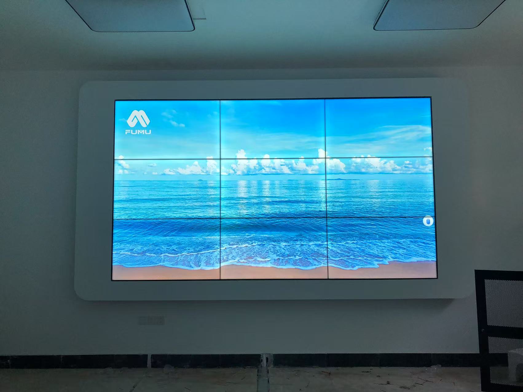 55寸3.5mm液晶拼接屏入駐北京市華電科工會議室展示項目