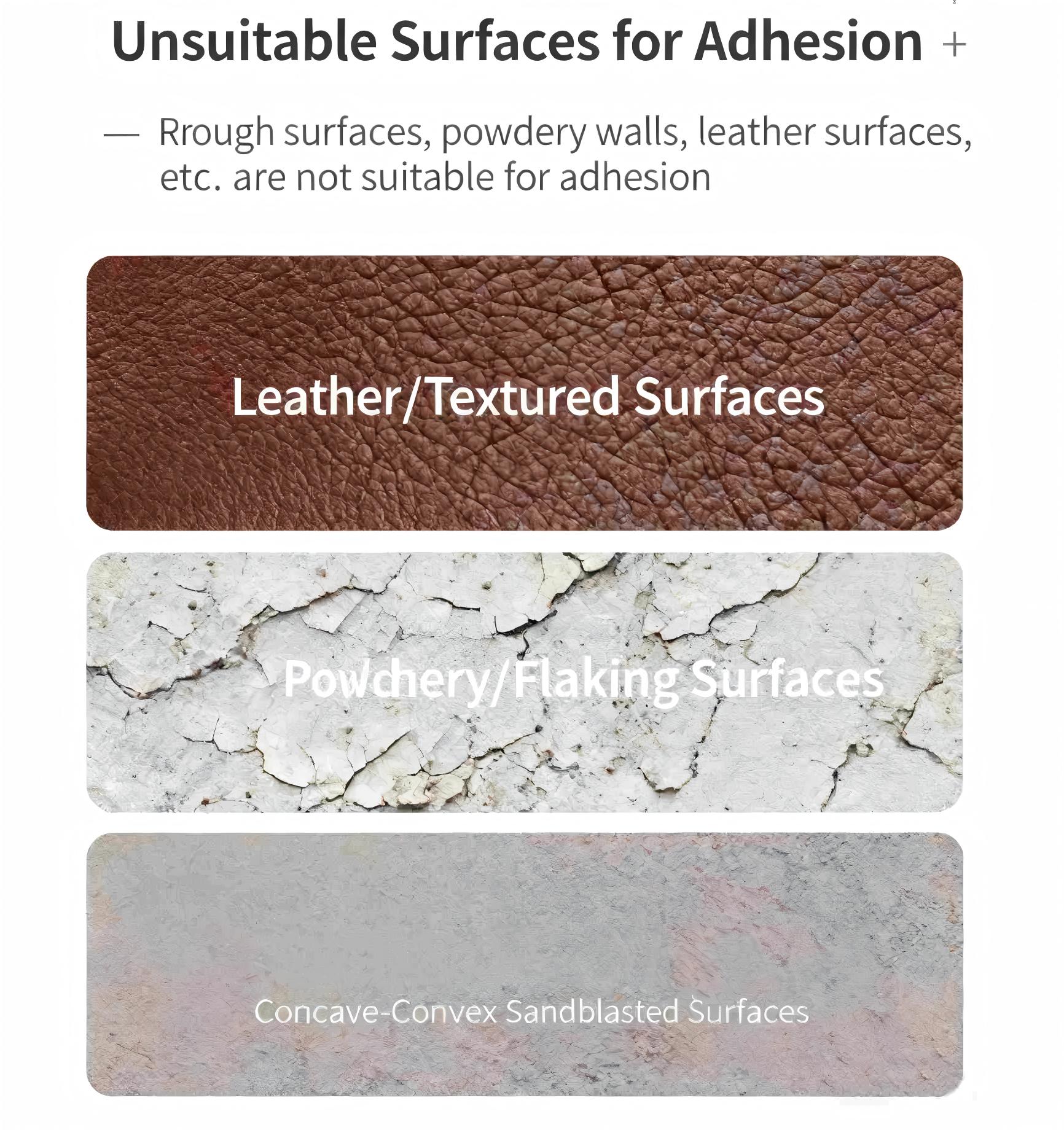 Unsuitable Surfaces for Adhesion