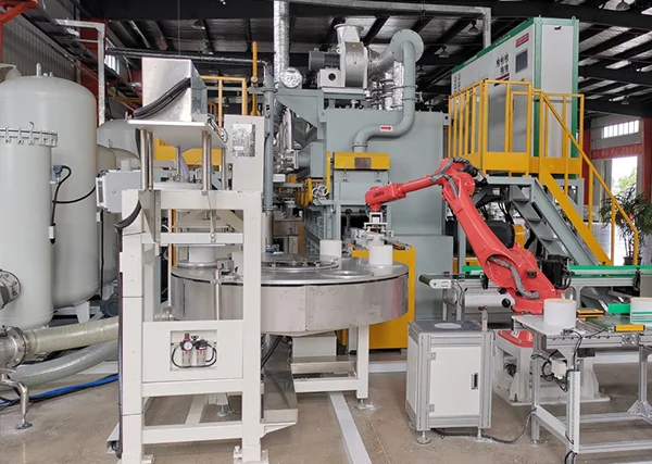 Carousel coating machine for honeycomb rollers Carousel coating machine for honeycomb rollers