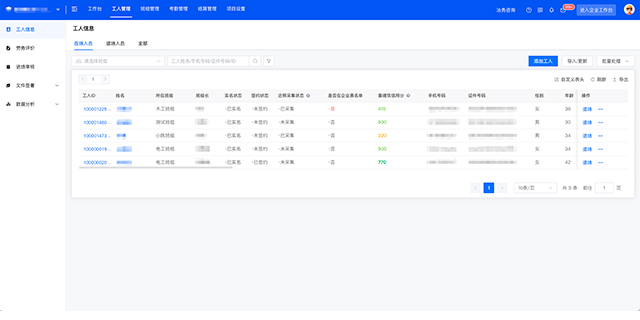 風險預警一站式建筑工人管理軟件作用 歡迎來電 上海旺筑網絡科技供應
