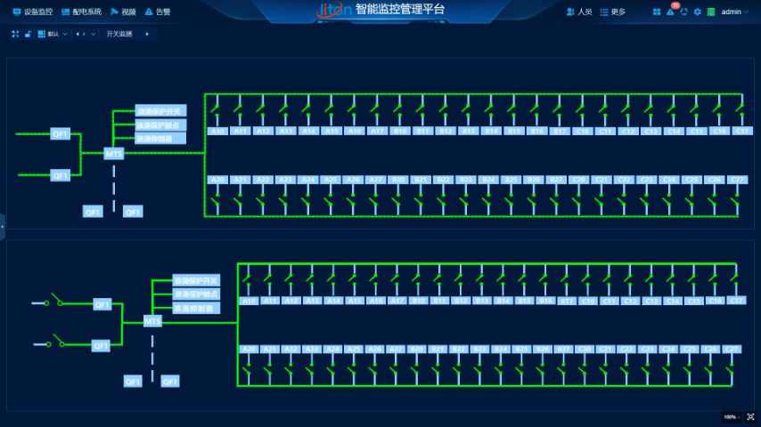 三維可視化動(dòng)力環(huán)境監(jiān)控平臺(tái)定制 深圳市計(jì)通智能技術(shù)供應(yīng);