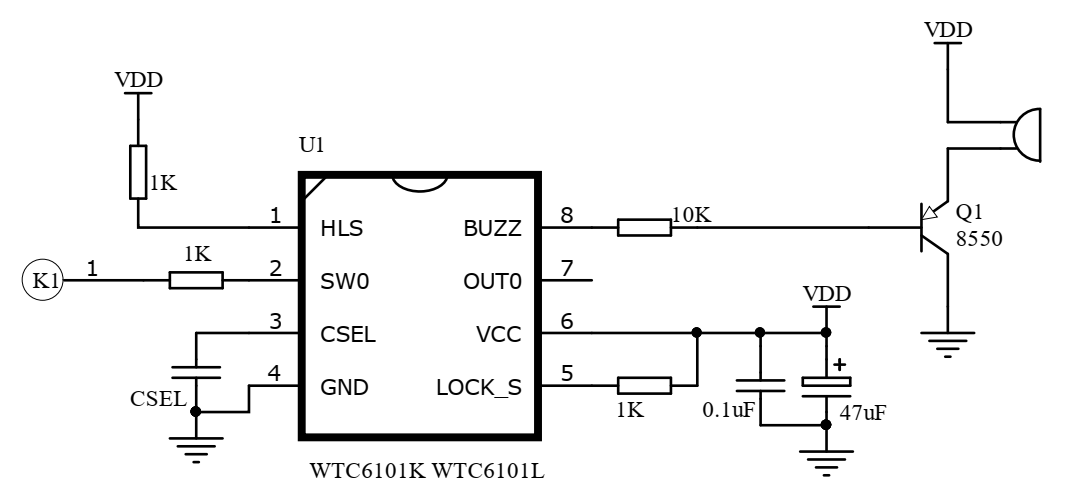 WTC6101K---單鍵觸摸IC