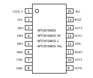 WTC6104KSI引腳圖