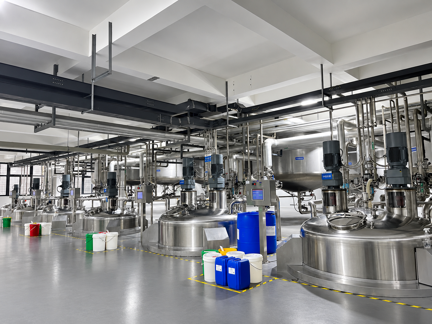 Liquid product mixing equipment at JIFU
