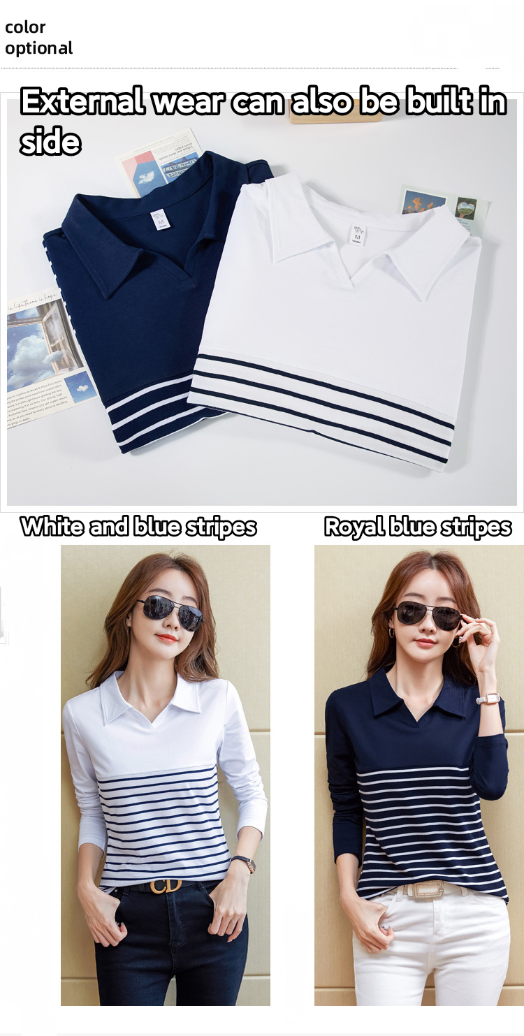cotton striped slimming Polo shirt

