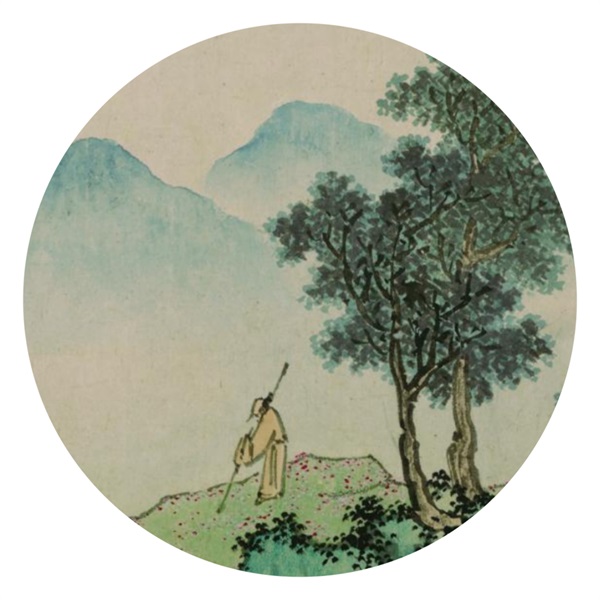 Poetic Painting of Falling Flowers