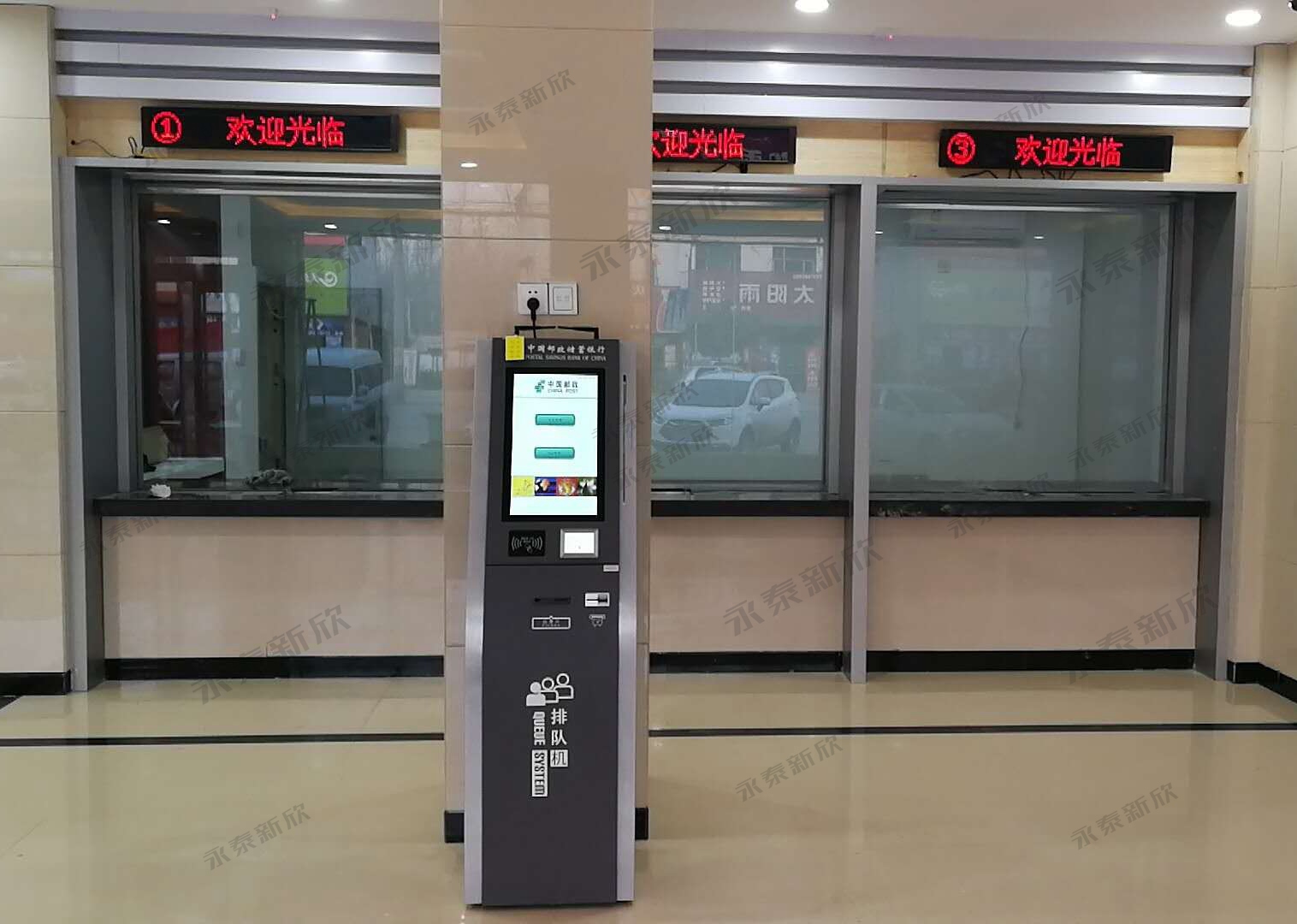 河南省中國郵政儲蓄銀行排隊叫號機案例