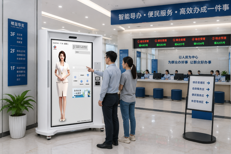 什么是AI数字人导办机？深圳永泰新欣智慧大厅建设的新型服务终端