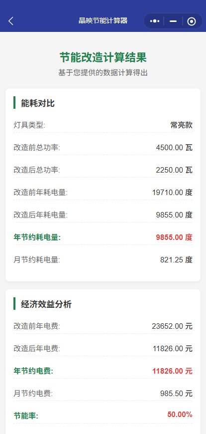 晶映高能效節能計算器