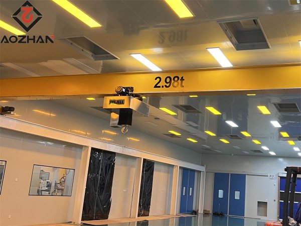 潔凈防塵車間2.98T無塵歐式起重機