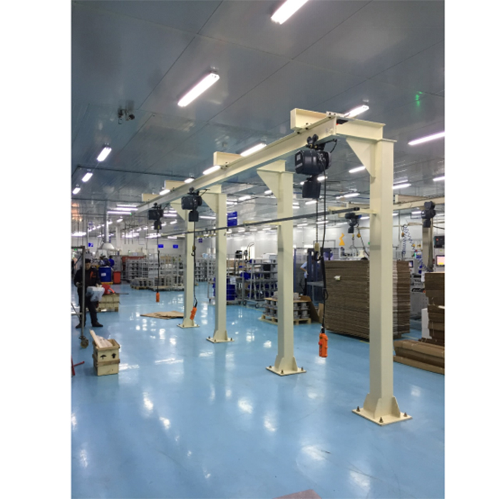 施樂百安裝組立式單軌吊及多臺(tái)電動(dòng)單梁橋式起重機(jī)
